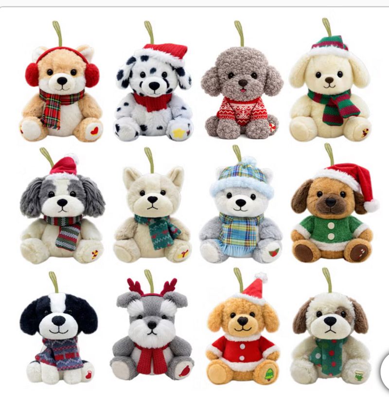 Plush Ornament Advent Calendar, Set of 12 - Image 1