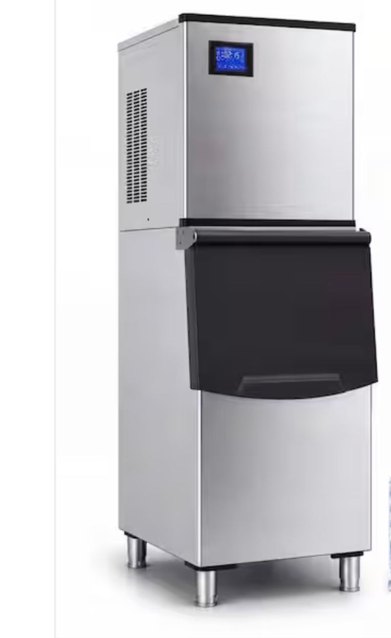 glaciomaker 23.2 in. 630 lbs./24H Full Cube Commercial Freestanding Ice Maker in Stainless Steel with 400 lb. Storage, Self-Cleaning DSS268-1 (2 boxes) - Image 1