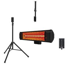 HEAT STORM Tradesman 1500-Watt Electric Indoor/Outdoor Quartz Infrared Portable Space Heater w/Tripod Wall and Ceiling Mount, Black HS-1500-TRIB - Image 1