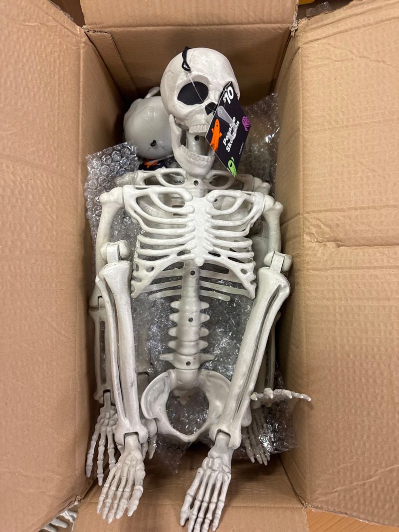 36� Posable Skeleton Halloween Decoration -1 pack - Image 1