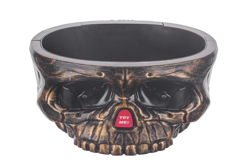 Halloween Animated Skull Shaped Candy Bowl, Assorted - Image 1
