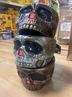 Halloween Animated Skull Shaped Candy Bowl, Assorted - Image 2