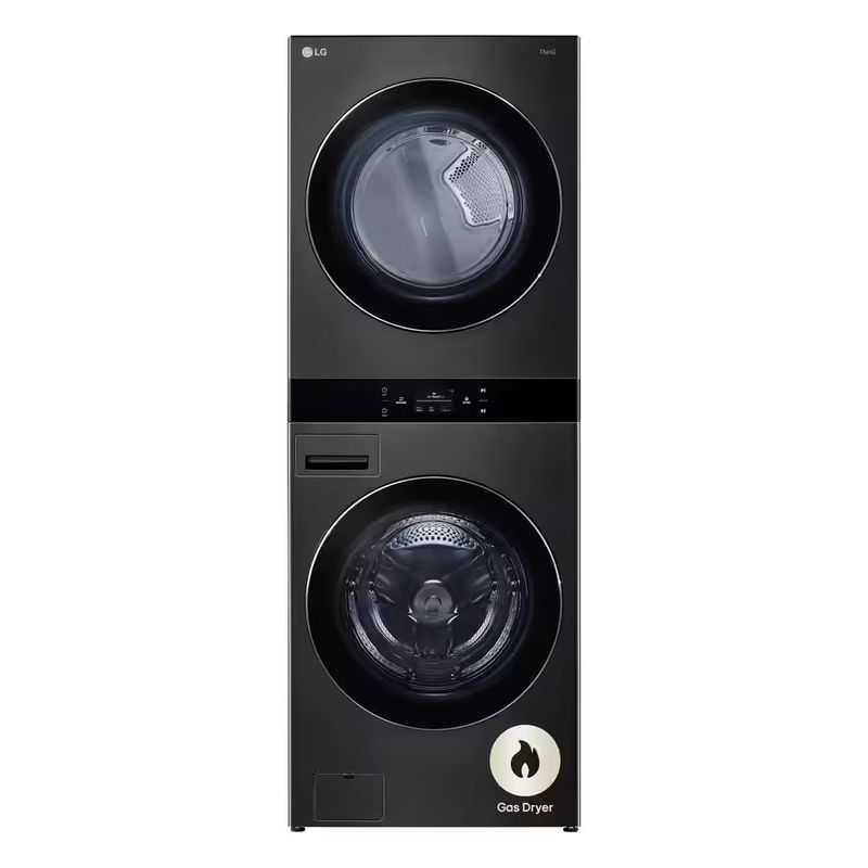 Customer Reviews for LG WashTower Stacked SMART Laundry Center 5.0 Cu.Ft. Front Load Washer & 7.4 Cu.Ft. Gas Dryer in Black Steel w/ Steam - Image 1