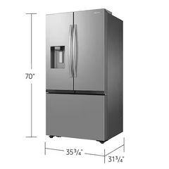 BOSCH 26 cu. ft. Counter Depth 3-Door French Door Refrigerator in Stainless Steel with External Water and Ice Dispenser - Image 2