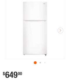 18.1 cu. ft. Top Freezer Refrigerator with Adjustable Glass Shelving in White, Garage Ready - Image 1