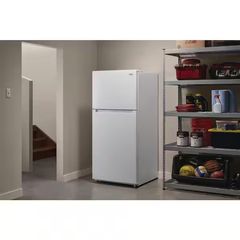 18.1 cu. ft. Top Freezer Refrigerator with Adjustable Glass Shelving in White, Garage Ready - Image 5