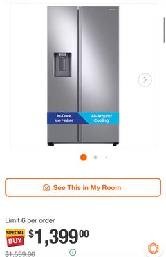 27.4 cu. ft. Standard Depth Side by Side Refrigerator in Fingerprint-Resistant Stainless Steel - Image 1