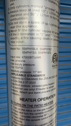 Stainless Steel Propane Patio Heater 47000 BTU - Image 2