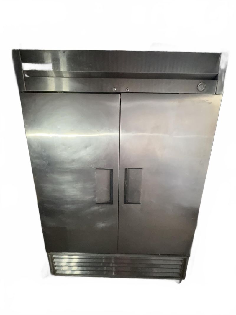 True T-49F Stainless Steel Double Door Freezer - Image 1