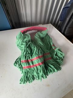 Green String Mop Head with Red Banding - Image 2