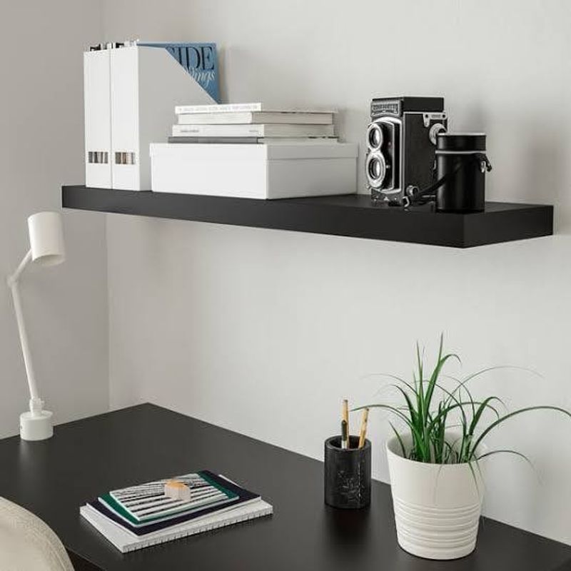 Black Floating Wall Shelf