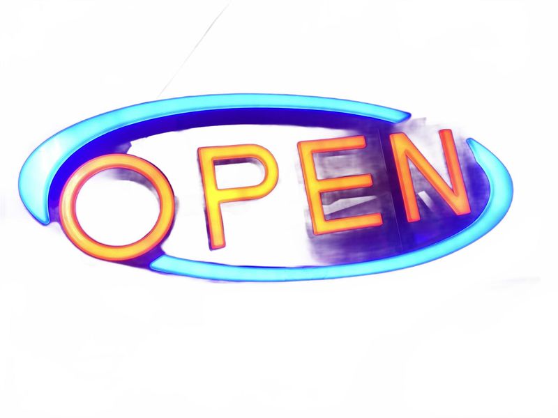 Lighted Open Sign