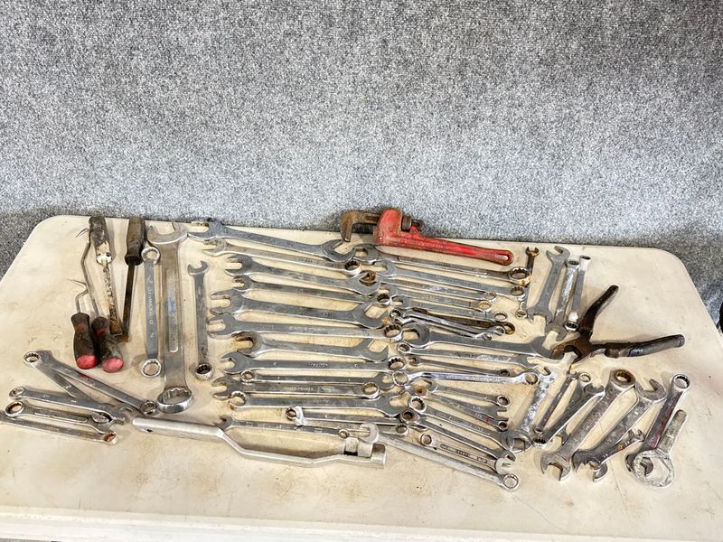 Assortment of Wrenches, Pipe Wrenches and more