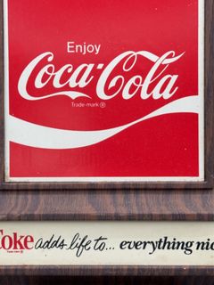 1976 Coca-Cola Wall Calendar Mirro-Products Point of Purchase Sign - Image 3