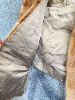 Blonde Mink Fur Stole Shawl Capelet Evening Wrap - Image 4