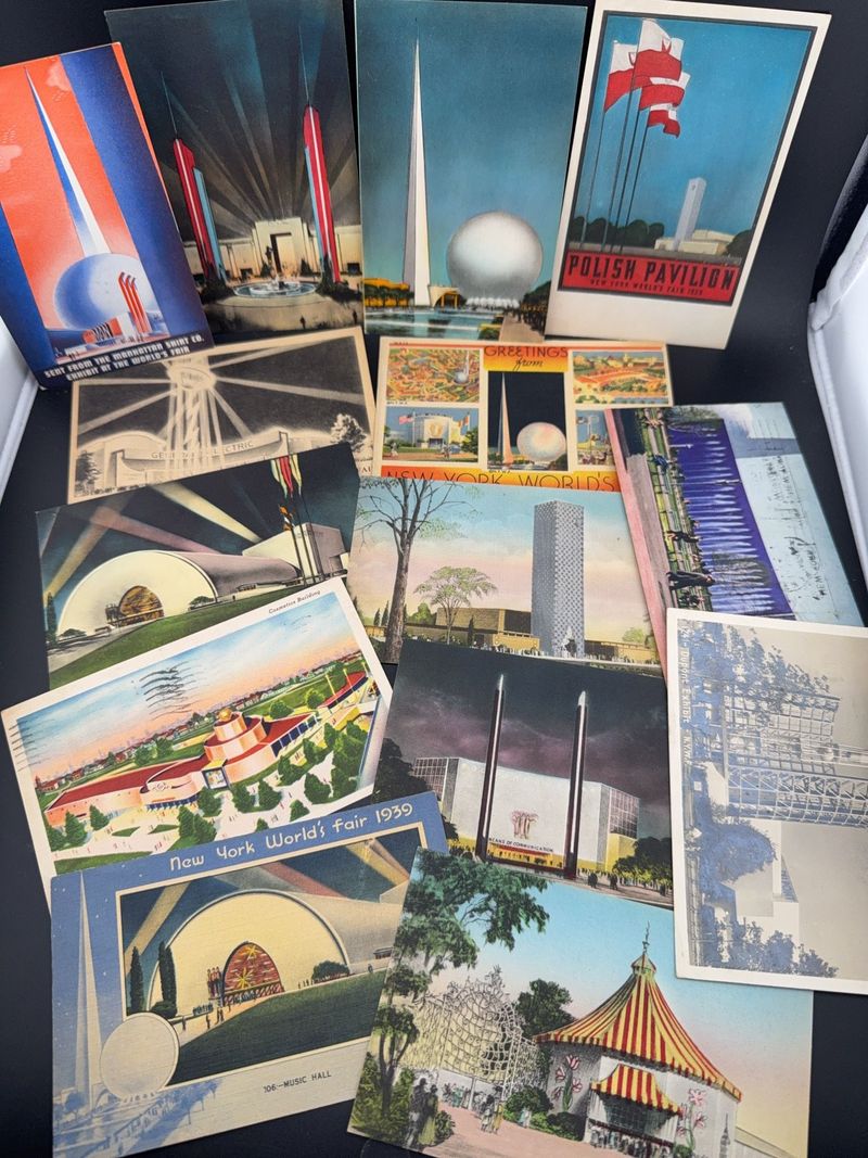 1939 New York World's Fair Souvenir Postcards Lot - Image 1