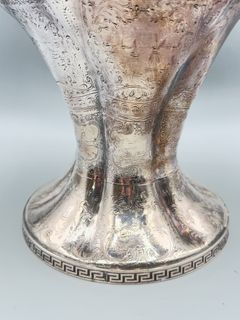 Antique Silver Plate Bride's Basket With Tall Handle - Image 4