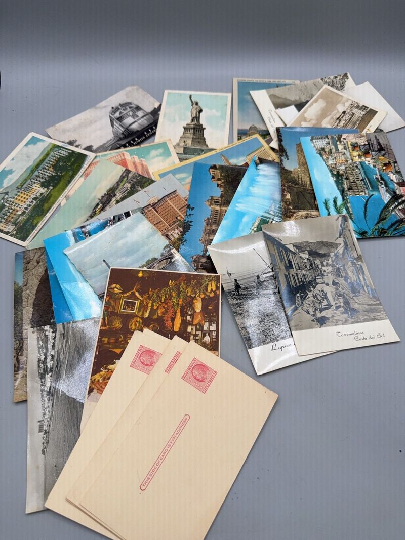 Collection of Travel Postcards and US Postal Cards Ephemera - Image 1