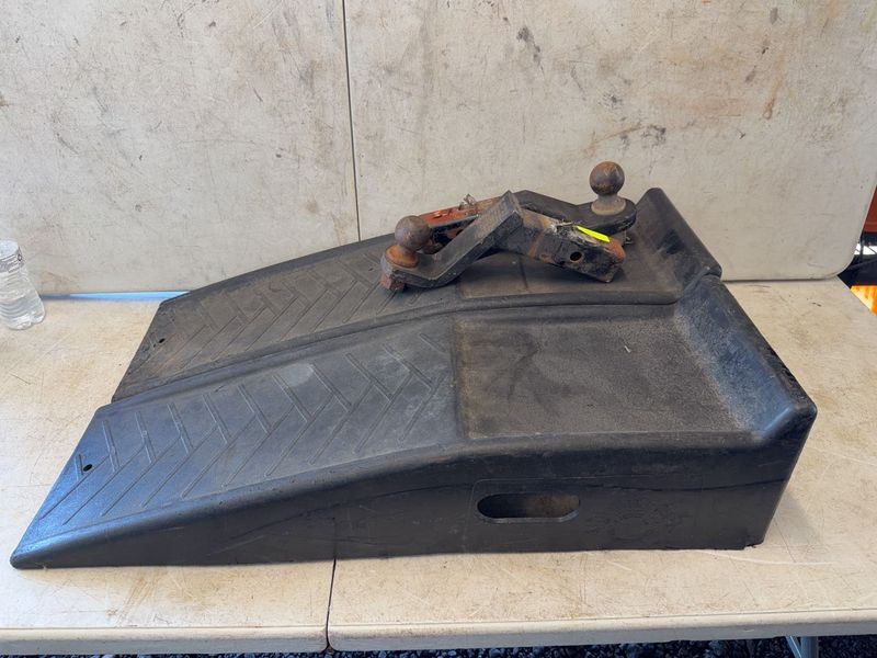 Car Ramps and Trailer Hitch Ball Mounts Lot - Image 1