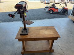12-Inch Drill Press With Laser-Trac & Workbench - Image 1