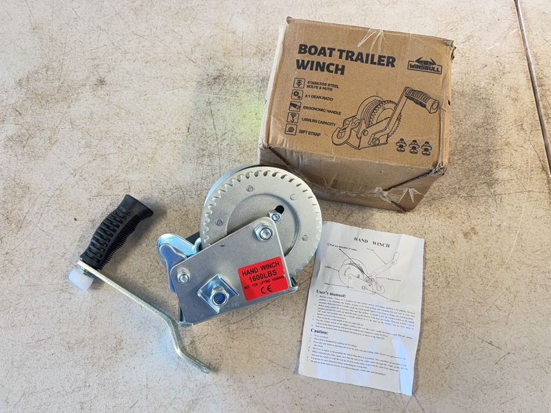 New 1600lb Boat Trailer Hand Winch - Image 1