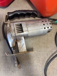 Lot: Gas Cans, Jigsaw, Ventilation Fan - Image 4