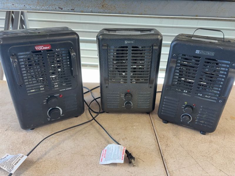 3 Portable Electric Space Heaters - Image 1