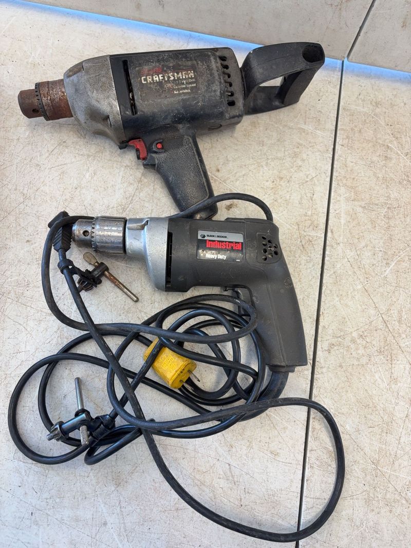 Corded Power Drill and Impact Wrench, Tested Work - Image 1