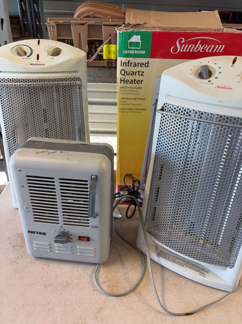 3 Electric Space Heaters Assorted Brands - Image 1