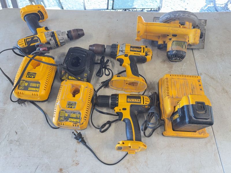 Dewalt Cordless Power Tools With Chargers - Image 1