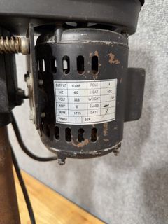 5-Speed Bench Drill Press with Rusted Base - Image 3