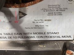 10 Inch Table Saw With Mobile Stand - Image 3