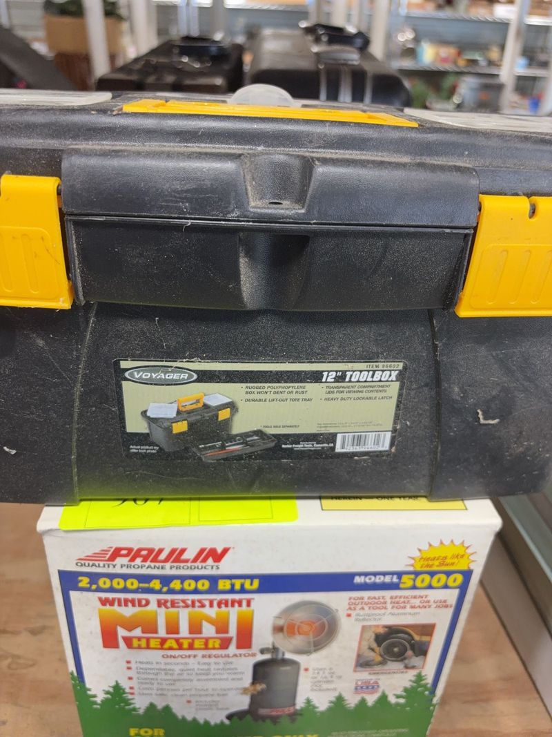 Mini Propane Heater and 12" Toolbox Lot - Image 1