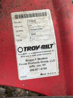 Troybilt Gas Pressure Washer 2450 PSI with Hose - Image 10
