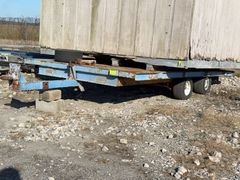Metal Flat Trailer, Pintle Hitch, Dual Axle - Image 1