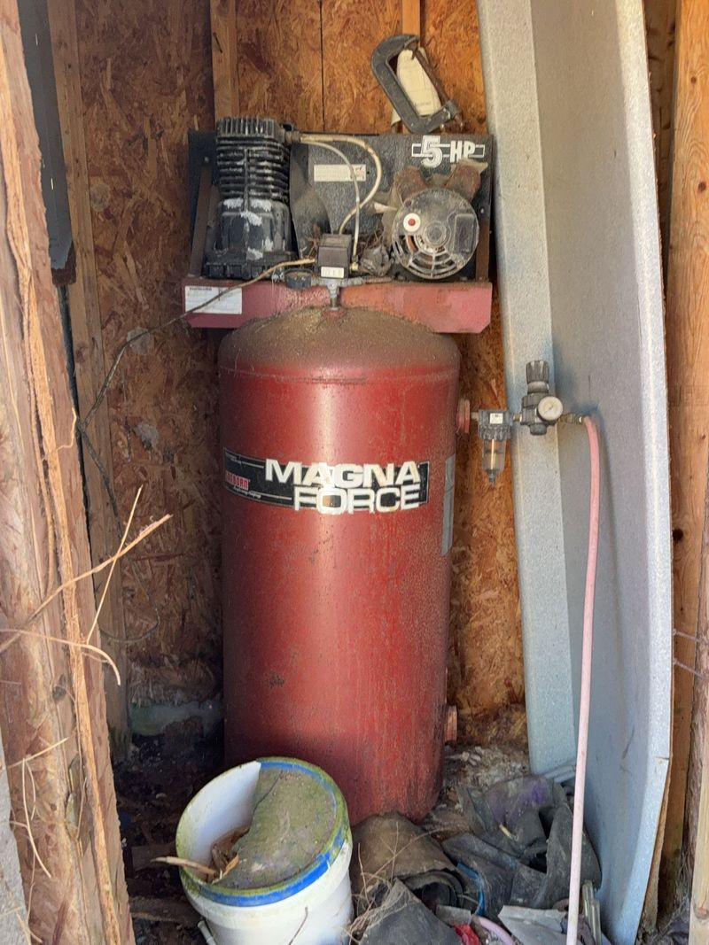 **Alternate Pickup Location and Date** Magna Force 5 HP 60gal Vertical Air Compressor - Image 1