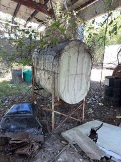 **Alternate Pickup Location and Date** Horizontal Metal Outdoor Fuel Tank on Stand - Image 1