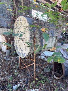 **Alternate Pickup Location and Date** Horizontal Metal Outdoor Fuel Tank on Stand - Image 2