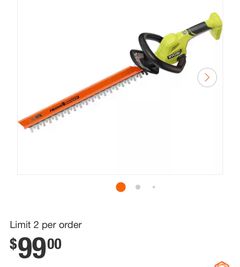 RYOBIONE+ 18V 22 in. Lithium-Ion Cordless Hedge Trimmer (Tool Only - Image 1