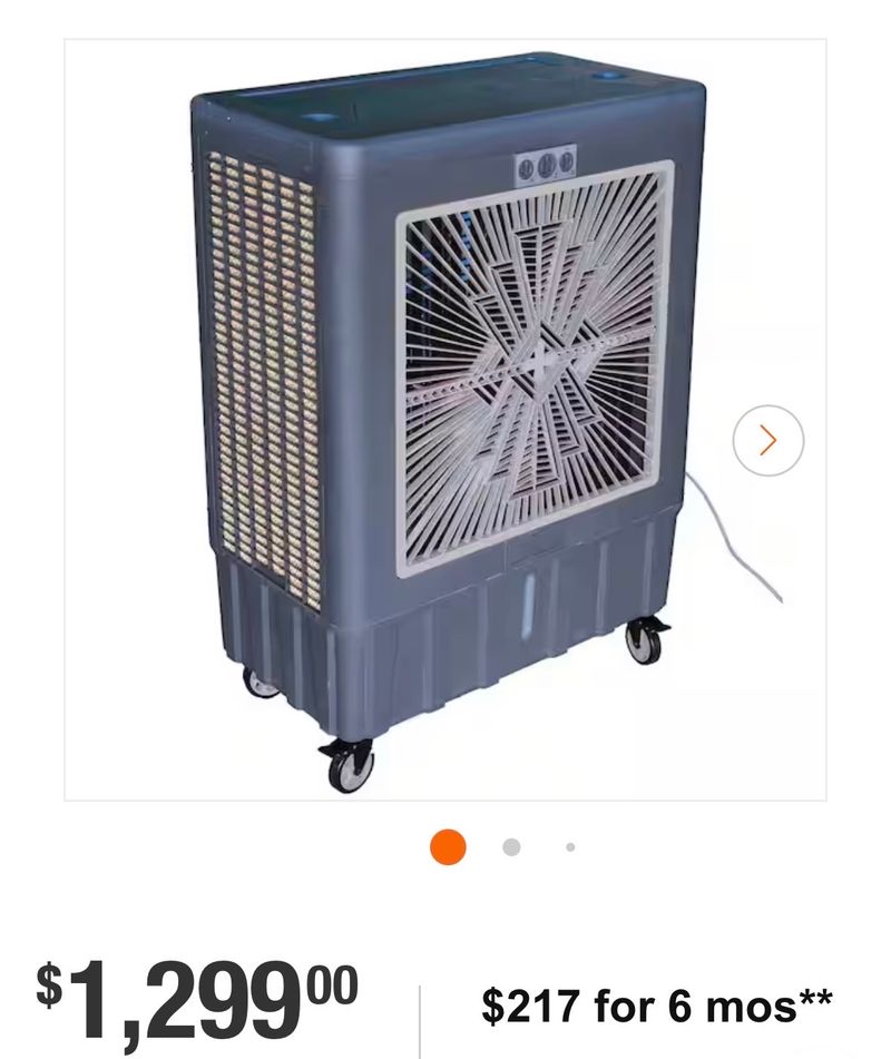 Hessaire11,000 CFM 3-Speed Portable Evaporative Cooler (Swamp Cooler) for 3,000 sq. ft. - Image 1