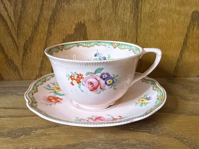 Johnson Bros Rosedawn Floral Tea Cup Saucer Set England