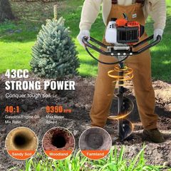 SVOPES Post Hole Digger Auger Post Hole Digger Gas Powered Earth Digger with 30 in. Long Alloy Steel Auger for Farm - Image 2