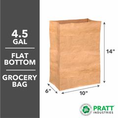 PRATT INDUSTRIES 4.58 Gal. Kraft Grocery Sacks (500-Count) CS1857K - Image 2