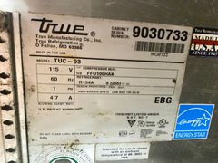 True TUC-93 Stainless 3-Door Refrigerator, Untested - Image 2