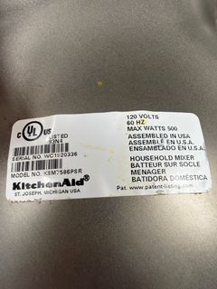 KitchenAid Stand Mixer Model KSM7586PSR - Image 4
