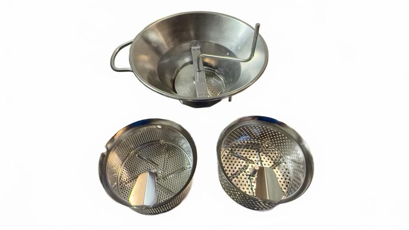 Stainless Steel Food Mill with Extra Discs - Image 1