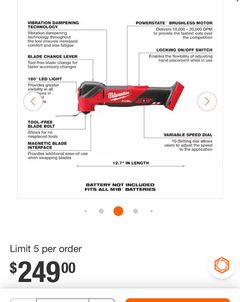Cordless Brushless Oscillating Multi-Tool (Tool-Only) - Image 2
