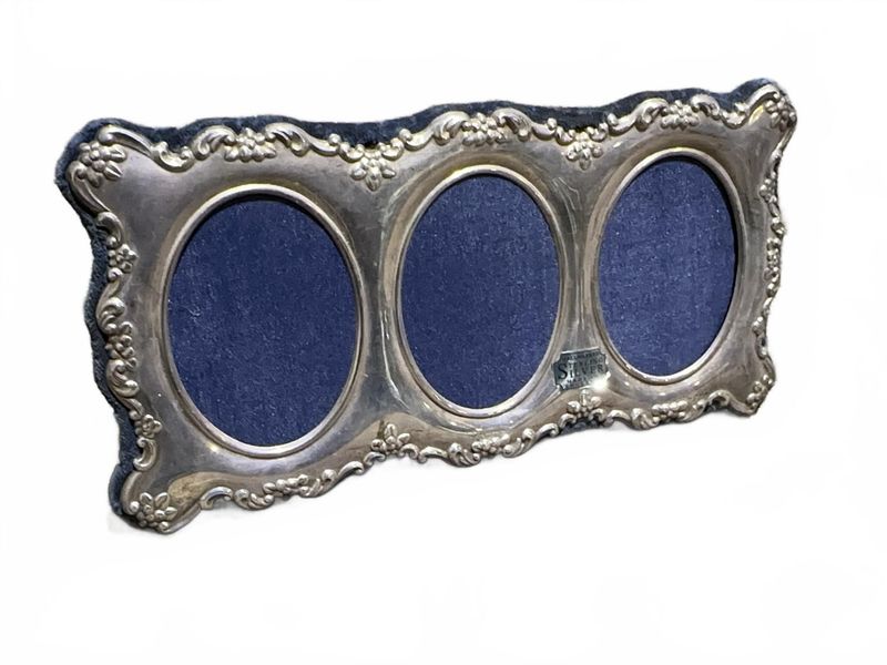 English Sterling Silver Triple Frame