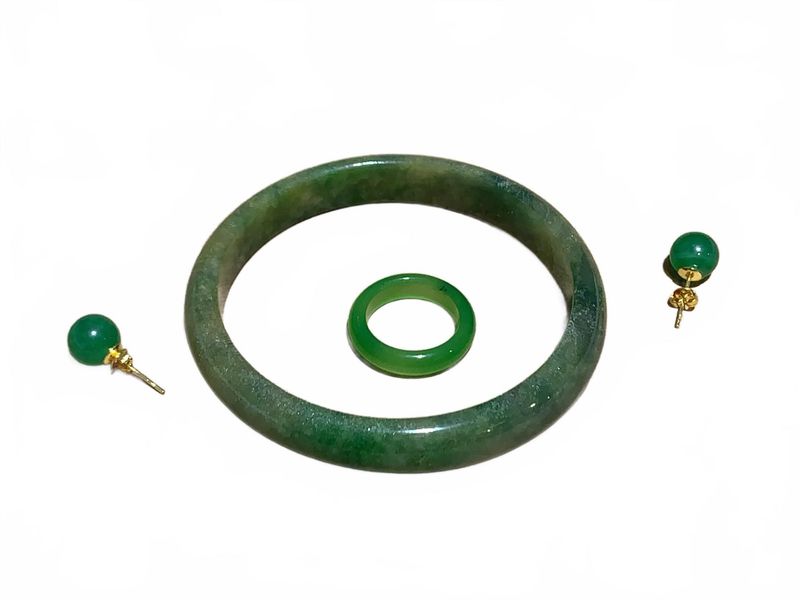 Green Jade Jewelry Set