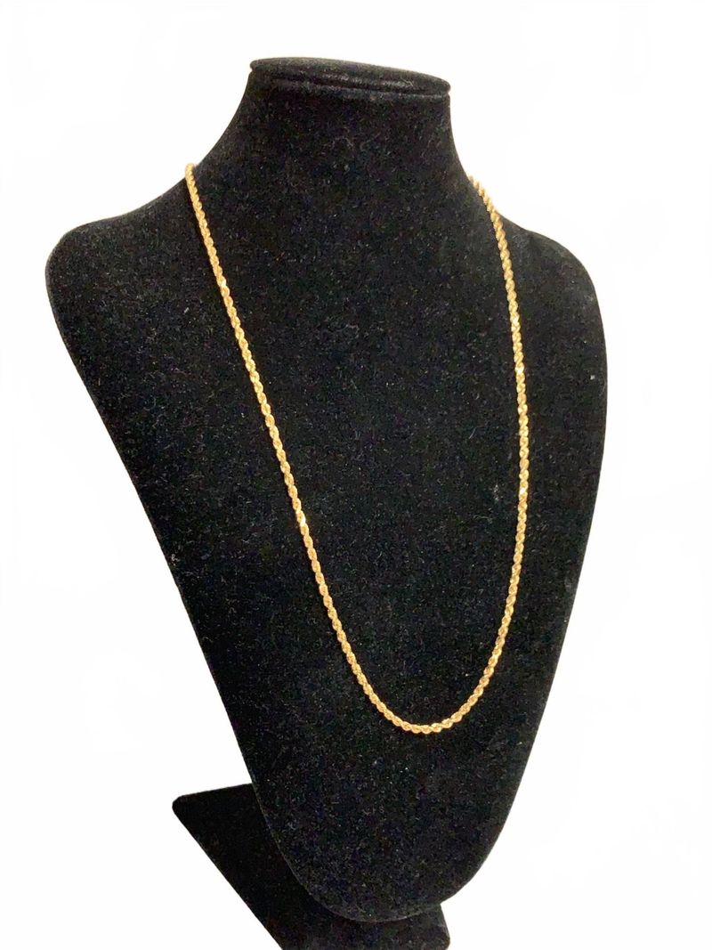 14K Gold Rope Chain Necklace